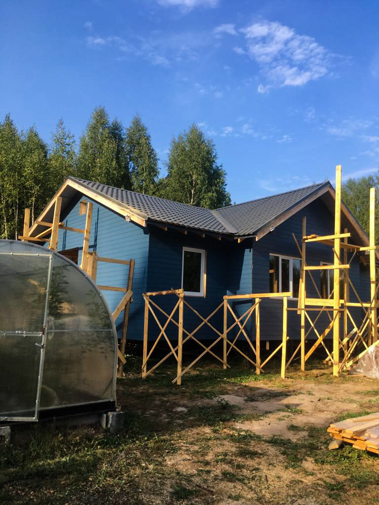 Дом  из бруса с отделкой по проекту ДБ-38 6