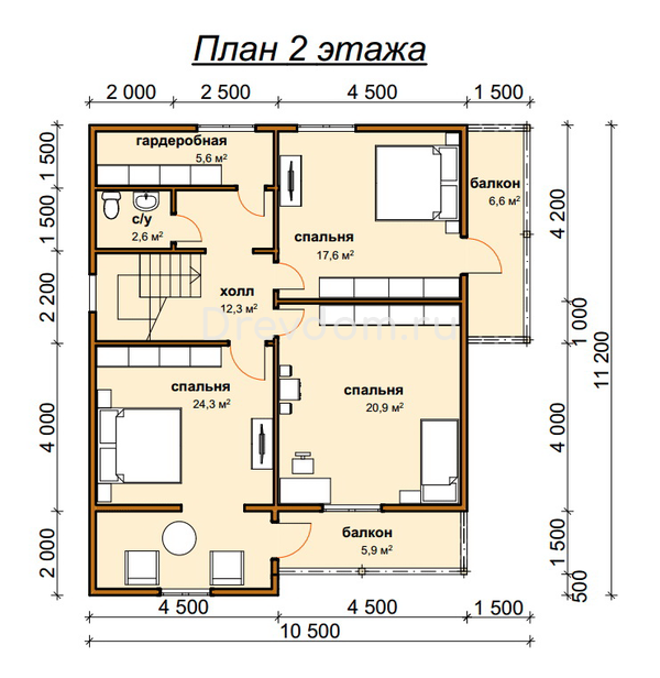 ДБ-105. Дом из бруса 204 м.кв. (Фото 5)