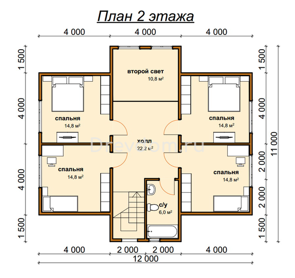 ДБ-107. Дом из бруса 203 м.кв. (Фото 5)