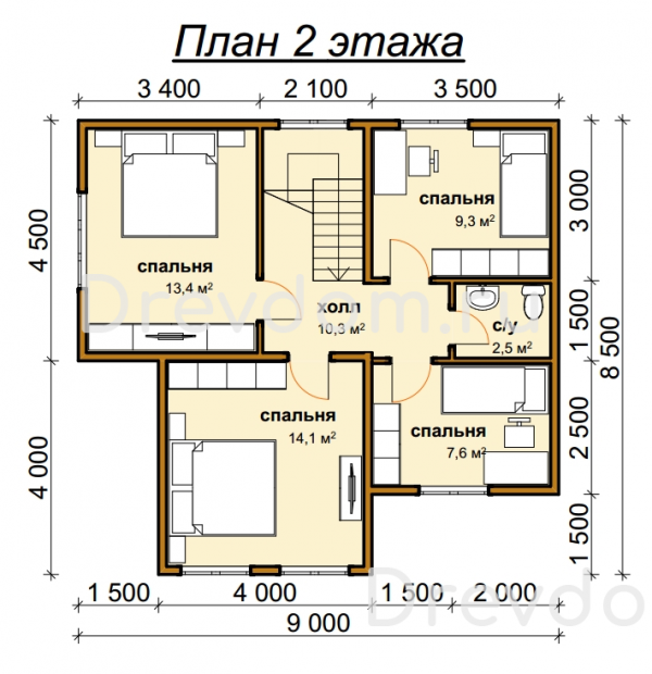 ДБ-128. Дом из бруса 145 м. кв. (Фото 5)
