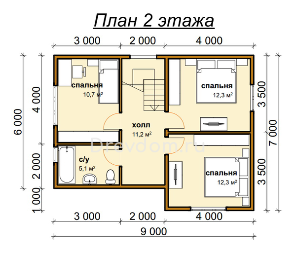 ДБ-14. Дом из бруса 110 м.кв. (Фото 5)