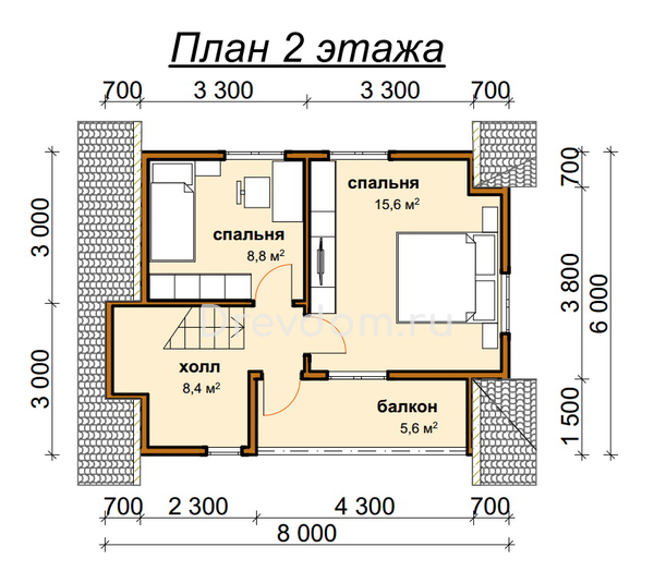 ДБ-18. Дом из бруса 81 м.кв. (Фото 5)