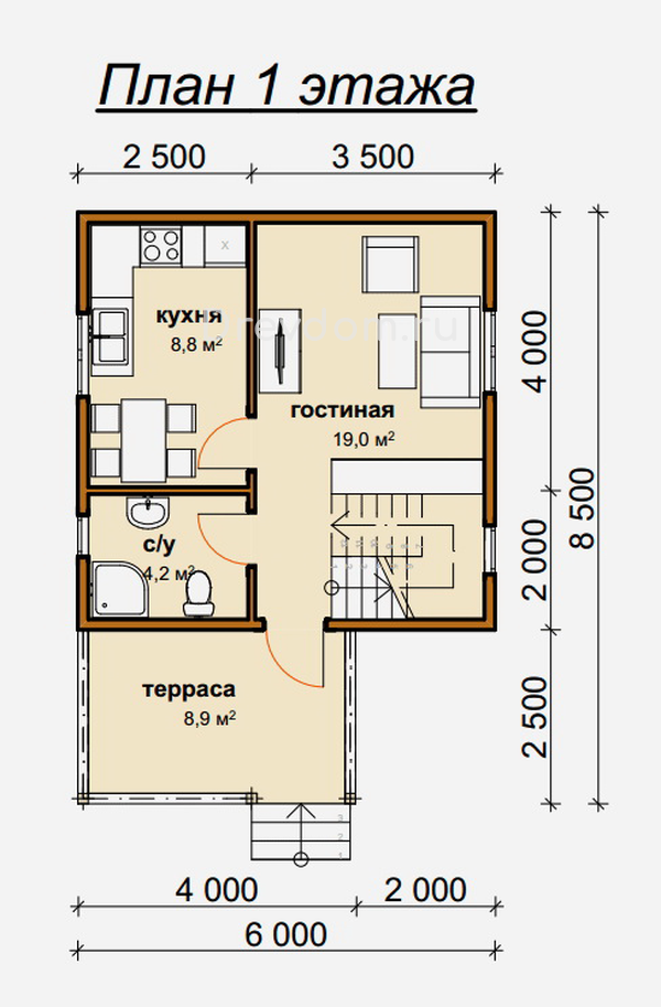 ДБ-2. Дом из бруса 67,6 м.кв. (Фото 4)