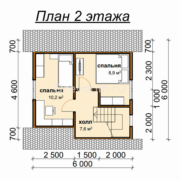 ДБ-2. Дом из бруса 67,6 м.кв. (Фото 5)