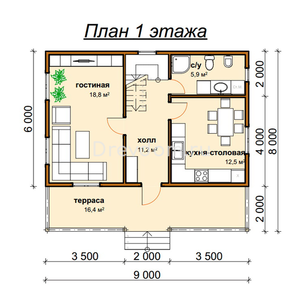 ДБ-29. Дом из бруса 123 м.кв. (Фото 4)