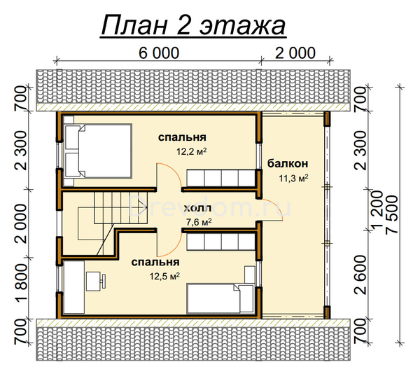 ДБ-36. Дом из бруса 96 м.кв. (Фото 5)