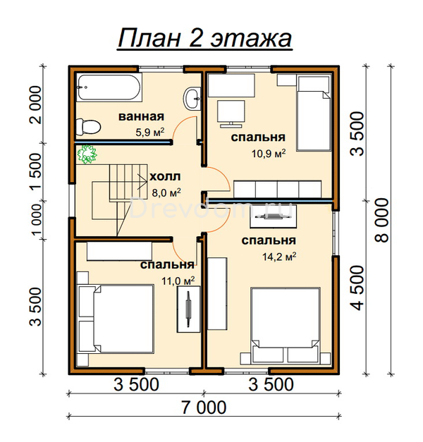 ДБ-40. Дом из бруса 104 м.кв. (Фото 5)