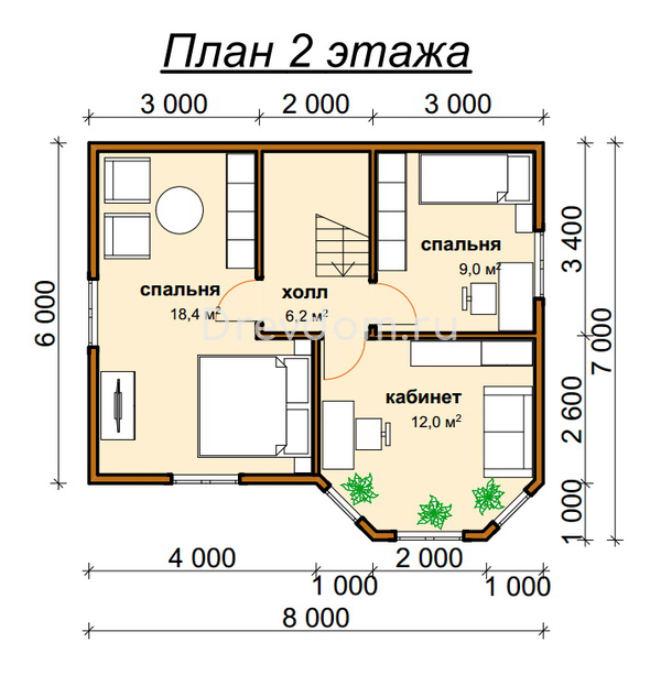 ДБ-46. Дом из бруса 95 м.кв. (Фото 5)