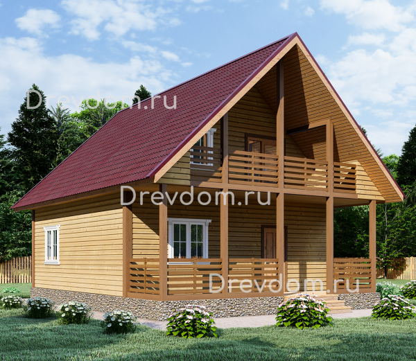 ДБ-51. Дом из бруса 131 м.кв (Фото 1)
