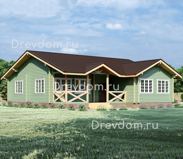 ДБ-62. Дом из бруса 157 м.кв. (Фото 1)