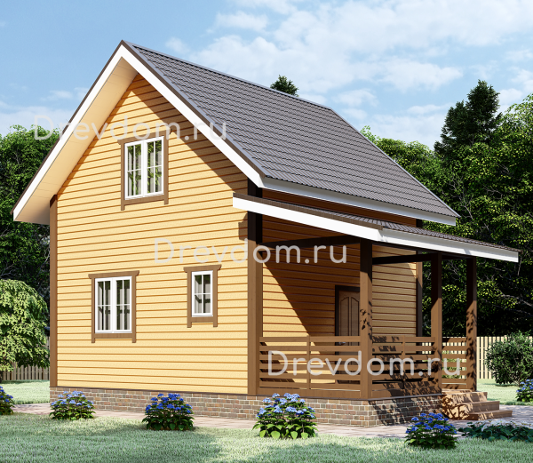 ДБ-7. Дом из бруса 73 м.кв. (Фото 1)
