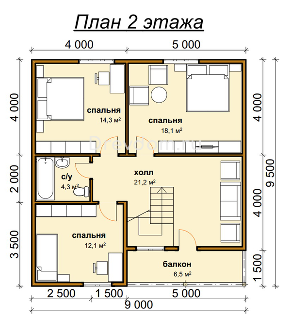 ДБ-80. Дом из бруса 153 м.кв. (Фото 5)