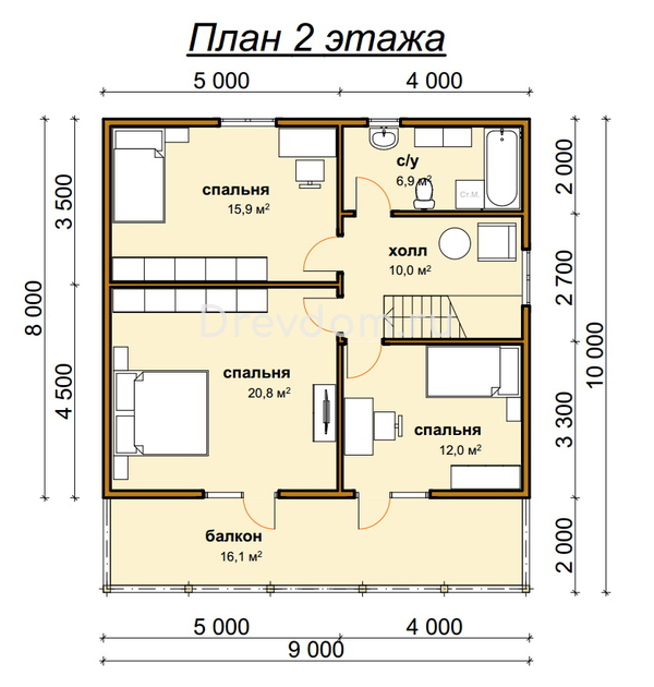 ДБ-84. Дом из бруса 151 м.кв. (Фото 5)