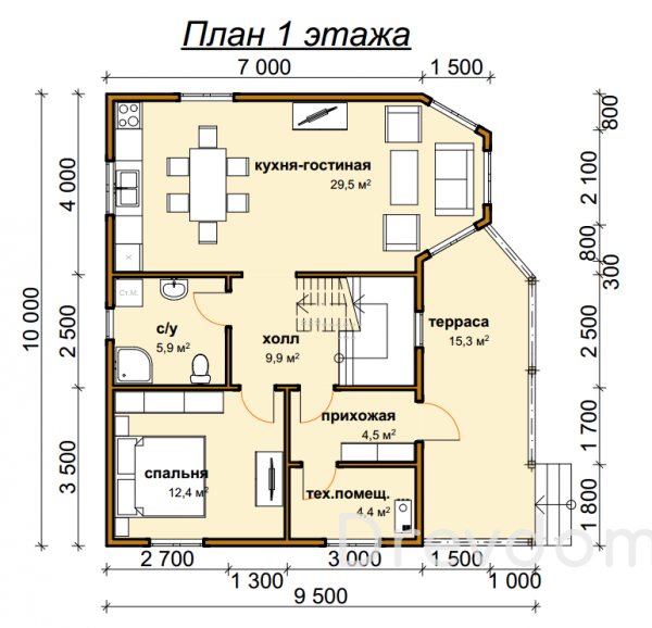 ДБ-86. Дом из бруса 146 м.кв. (Фото 4)
